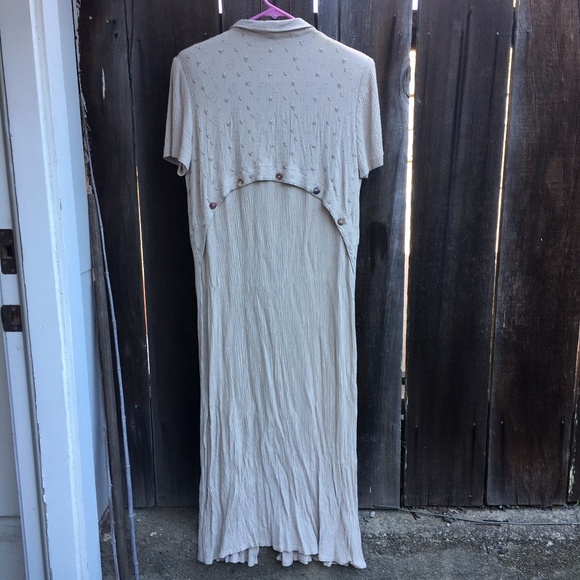 ⭐️ VTG Wild Rose Vintage Front Slit Maxi Dress - Picture 2 of 15